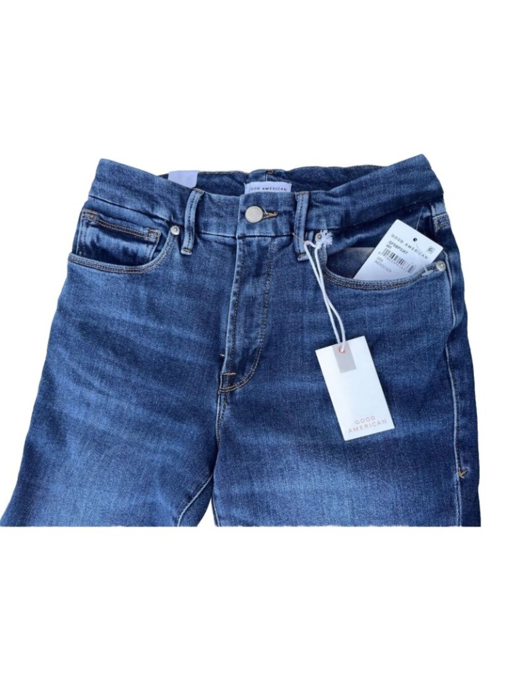 Good American Good Legs Flare Jeans Sz 4 15 NWT Cashmere Blend High Rise - Picture 13 of 15